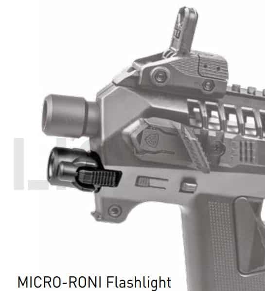 MRFL-MC CAA Gearup 4 in 1 Flashlight, Pistol Mount & Clip