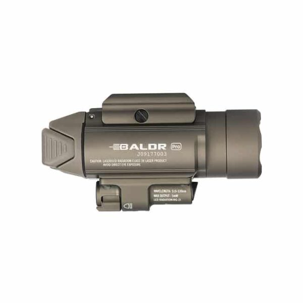 Olight Baldr Pro Lighting Tool with Green Laser & White LED for Picatinny/Glock Rail (Max Output of 1350 Lumens)
