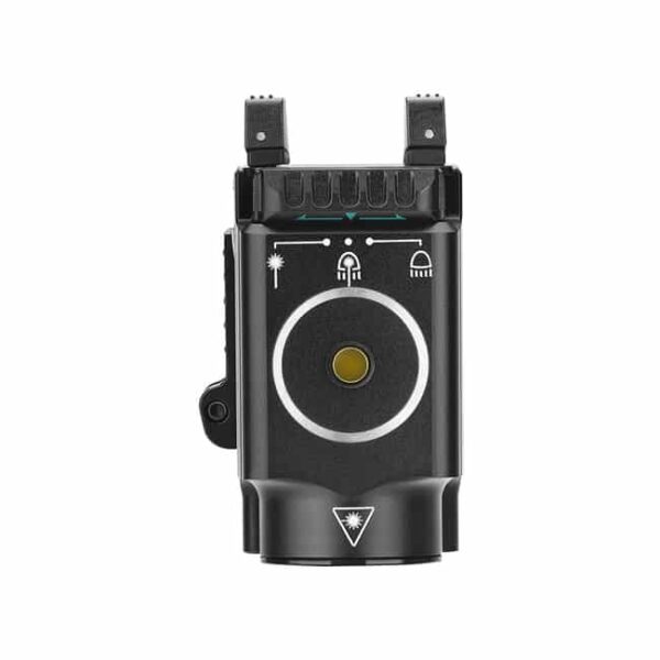 Olight Baldr Mini Flashlight with Adjustable Sliding Rail, Lithium Polymer Battery, White Light & Green Beam