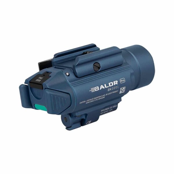Olight Baldr Pro Lighting Tool with Green Laser & White LED for Picatinny/Glock Rail (Max Output of 1350 Lumens)