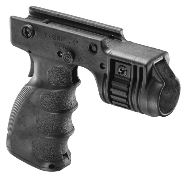 T-GRIP-R FAB Agronomic flashlight grip with 1 inch flashlight adapter with special rear activation Button