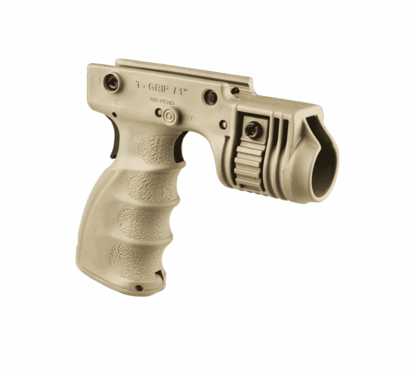 T-GRIP-R FAB Agronomic flashlight grip with 1 inch flashlight adapter with special rear activation Button