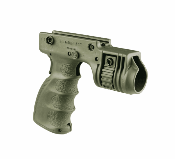 T-GRIP-R FAB Agronomic flashlight grip with 1 inch flashlight adapter with special rear activation Button