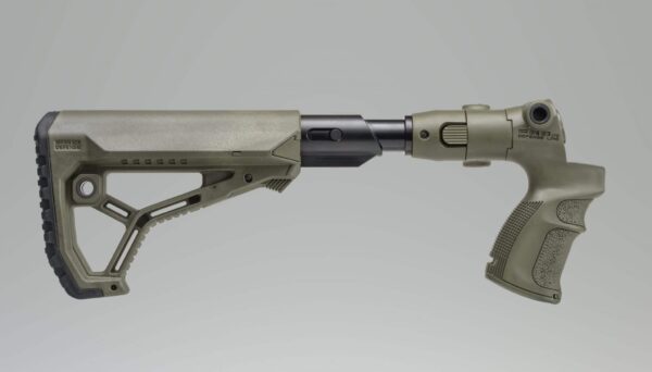 FAB Defense Mossberg 500 Buttstock that is Folding and Collapsible With Shock Absorber And Pistol Grip - AGMF500-FKSB