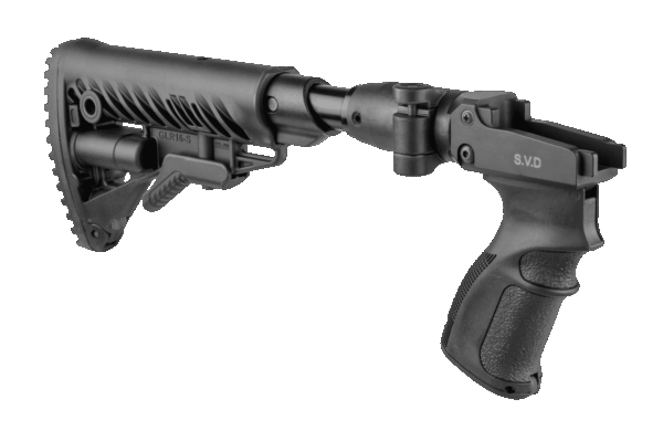 M4-SVD SB Fab Defense Side Folding and Collapsible Buttstock with Shock Absorber Kit for SVD