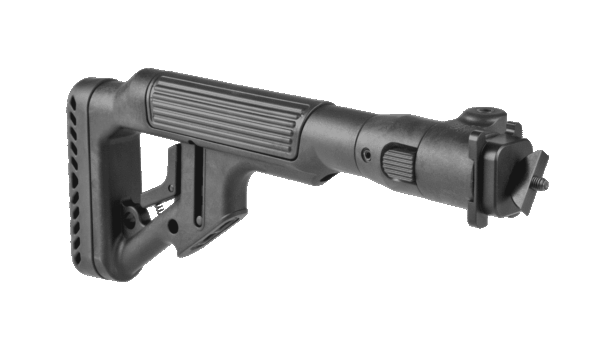 Fab Defense MILLED AK (Polymer hinge) Tactical Folding Buttstock with Cheek Piece - UAS-AKMIL P