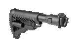 Fab Defense M4 Folding Collapsible Buttstock w/ Shock Absorbing Buffer Tube for Milled AK (Polymer Hinge) - M4 AKMIL P SB