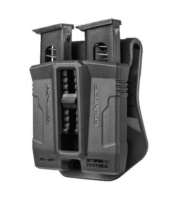 Fab Defense Double Magazine Pouch for Makarov Magazines (Paddle+Belt) - PS-Makarov