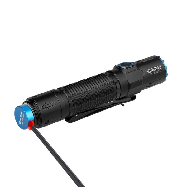 To be discontinued from  2022-5-1 - Olight Warrior 3 2300 Lumens Dual Switches Tactical Flashlight, Powered by Customized Battery (Warrior 3-BLK)