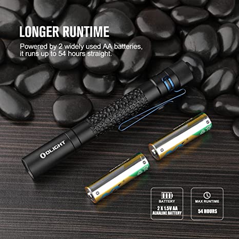 Olight I5T Plus 550 Lumens EDC Flashlight, Pebble Version Pocket Flashlights