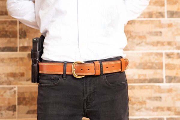 KIRO MOAB Premium Heavy Duty Handmade Leather Belt for Gun Carry