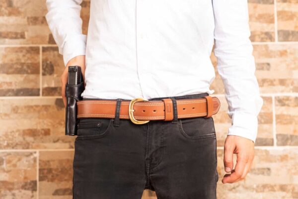 KIRO MOAB Premium Heavy Duty Handmade Leather Belt for Gun Carry