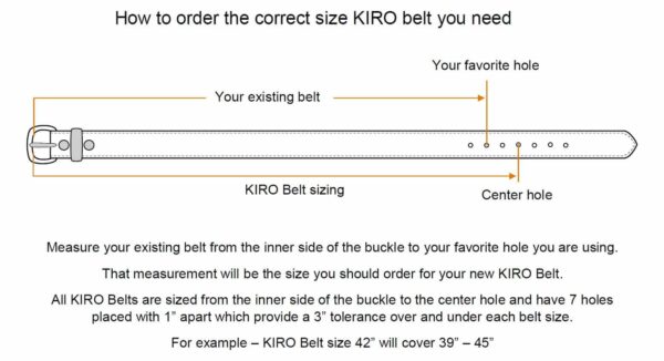 KIRO MOAB Premium Heavy Duty Handmade Leather Belt for Gun Carry